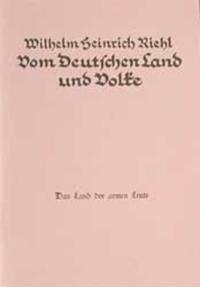 Vom deutschen Land und Volke - Riehl, Wilhelm H