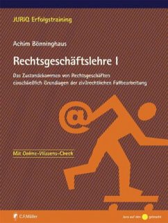 Cover Das Zustandekommen von Rechtsgeschäften einschließlich Grundlagen der zivilrechtlichen Fallbearbeitung / Rechtsgeschäftslehre Bd.1