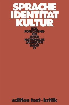 Sprache, Identität, Kultur / Exilforschung 17 - Krohn, Claus D / Rotermund, Erwin / Winckler, Lutz / Koepke, Wulf (Hgg.)