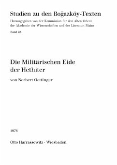 Cover Die Militärischen Eide der Hethiter