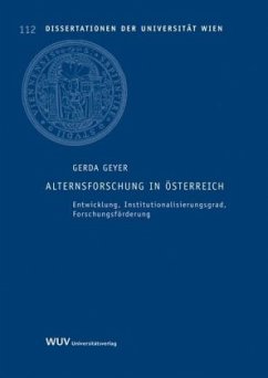 Alternsforschung in Österreich Cover Alternsforschung in Österreich