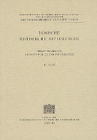 Römische Historische Mitteilungen / Römische Historische Mitteilungen 40 - Fillitz, Hermann, Otto Kresten und Hrsg.
