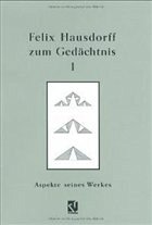 Aspekte seines Werkes / Felix Hausdorff zum Gedächtnis Bd.1 - Brieskorn, Egbert (Hrsg.)