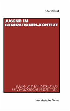 Jugend im Generationen-Kontext - Stiksrud, Arne