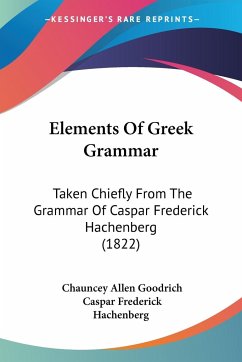 Elements Of Greek Grammar
