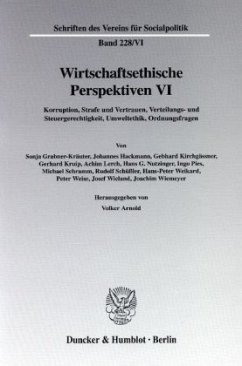 Wirtschaftsethische Perspektiven VI. - Arnold, Volker (Hrsg.)