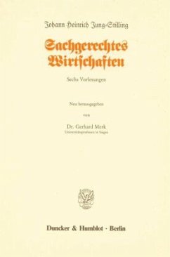 Sachgerechtes Wirtschaften. - Jung-Stilling, Johann Heinrich