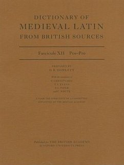 Dictionary of Medieval Latin from British Sources Fascicule XII - Howlett, David (ed.)