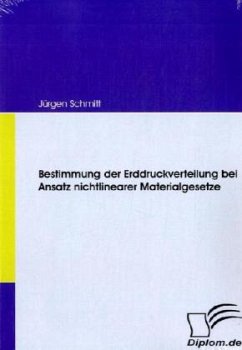 Bestimmung der Erddruckverteilung bei Ansatz nichtlinearer Materialgesetze - Schmitt, Jürgen