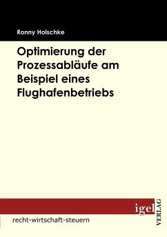 Cover Optimierung der Prozessabläufe am Beispiel eines Flughafenbetriebs