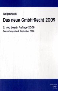 Das neue GmbH-Recht 2009 - Degenhardt, Klaus