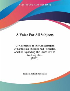 A Voice For All Subjects - Bertolacci, Francis Robert