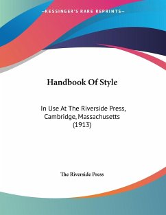 Handbook Of Style - The Riverside Press
