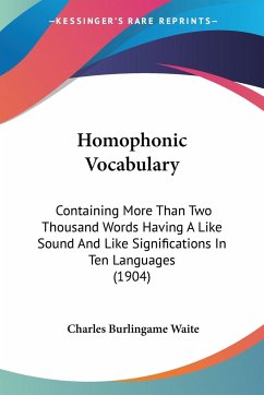 Homophonic Vocabulary