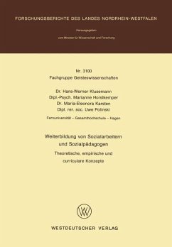 Weiterbildung von Sozialarbeitern und Sozialpädagogen - Klusemann, Hans-Werner