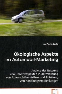 Ökologische Aspekte im Automobil-Marketing - Zacke, Jan André