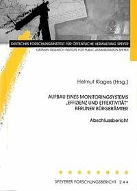 Aufbau eines Monitoringsystems "Effizienz und Effektivität" Berliner Bürgerämter
