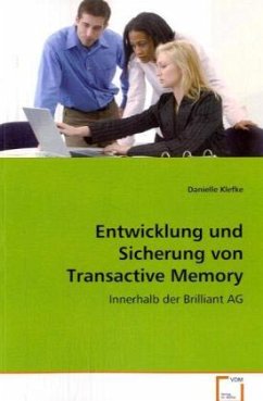 Cover Entwicklung und Sicherung von Transactive MemorySystemen