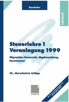 Cover Lehrbuch. Veranlagung 1999. Allgemeine Steuerlehre, Abgabenordnung, Umsatzsteuer