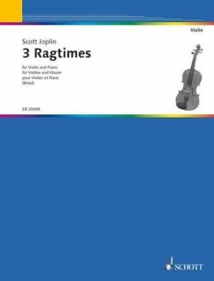 3 Ragtimes, für Violine und Klavier, Klavierpartitur u. Einzelstimme Cover 3 Ragtimes, für Violine und Klavier, Klavierpartitur u. Einzelstimme