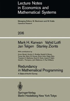 Redundancy in Mathematical Programming - Karwan, M.H.;Lotfi, V.;Telgen, J.