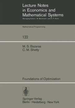 Foundations of Optimization - Bazaraa, M. S.;Shetty, C. M.