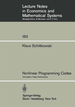 Nonlinear Programming Codes - Schittkowski, Klaus