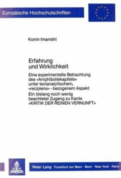 Cover Erfahrung und Wirklichkeit
