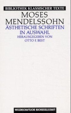 Ästhetische Schriften in Auswahl - Mendelssohn, Moses