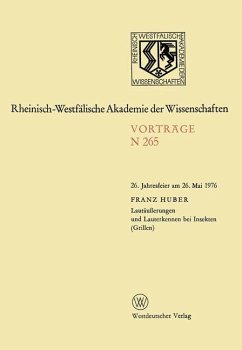 Lautäusserungen und Lauterkennen bei Insekten (Grillen). ( = Rheinisch-Westfälische Akademie der Wissenschaften, Vorträge, N 265.) 26. Jahresfeier am 26. Mai 1976.