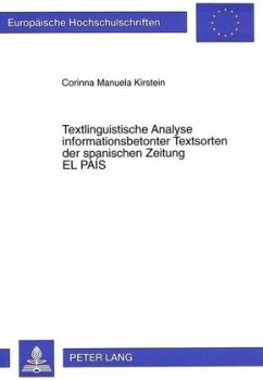 Textlinguistische Analyse informationsbetonter Textsorten der spanischen Zeitung 