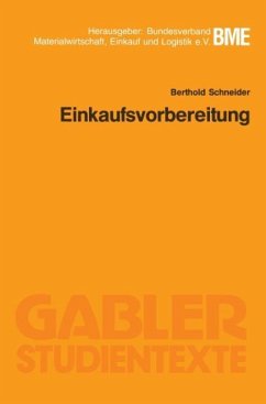 Einkaufsvorbereitung - Schneider, Berthold