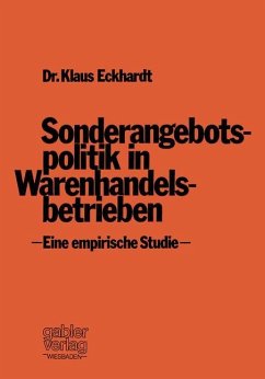 Sonderangebotspolitik in Warenhandelsbetrieben - Eckhardt, Klaus