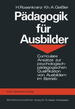 Pädagogik für Ausbilder - Rosenkranz, Hans;Geißler, Karlheinz A.