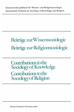 Beiträge zur Wissenssoziologie, Beiträge zur Religionssoziologie / Contributions to the Sociology of Knowledge, Contributions to the Sociology of Religion - Milic, Vojin