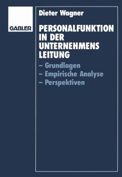 Personalfunktion in der Unternehmensleitung - Wagner, Dieter