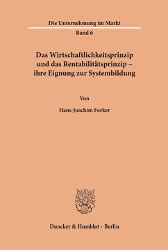 Cover Das Wirtschaftlichkeitsprinzip und das Rentabilitätsprinzip -