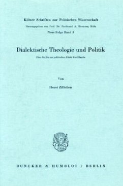 Cover Dialektische Theologie und Politik.