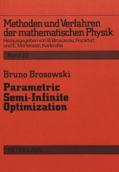 Parametric Semi-Infinite Optimization - Brosowski, Bruno