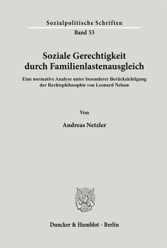 Soziale Gerechtigkeit durch Familienlastenausgleich. - Netzler, Andreas