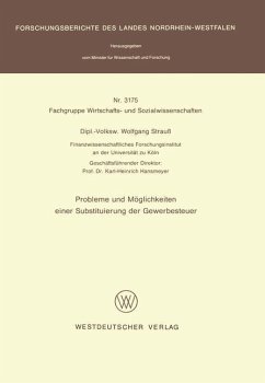 Probleme und Möglichkeiten einer Substituierung der Gewerbesteuer - Strauß, Wolfgang