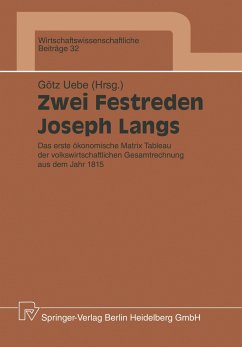 Zwei Festreden Joseph Langs