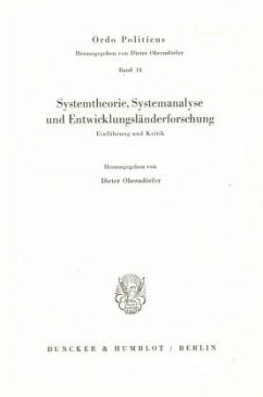 Cover Systemtheorie, Systemanalyse und Entwicklungsländerforschung.