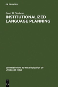 Institutionalized Language Planning - Saulson, Scott B.