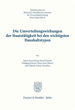 Cover Die Umverteilungswirkungen der Staatstätigkeit bei den wichtigsten Haushaltstypen.