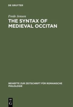 The syntax of medieval Occitan - Jensen, Frede