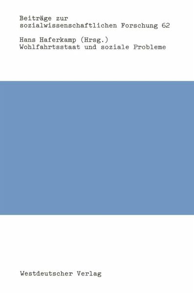 Wohlfahrtsstaat und soziale Probleme
