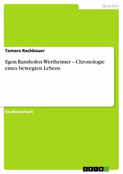 Egon Ranshofen-Wertheimer ¿ Chronologie eines bewegten Lebens - Rachbauer, Tamara