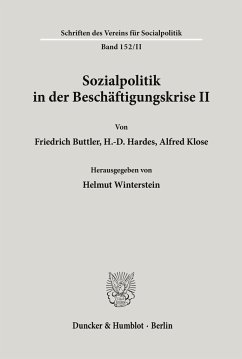 Sozialpolitik in der Beschäftigungskrise II. - Winterstein, Helmut (Hrsg.)