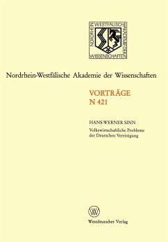 Volkswirtschaftliche Probleme der Deutschen Vereinigung - Sinn, Hans-Werner